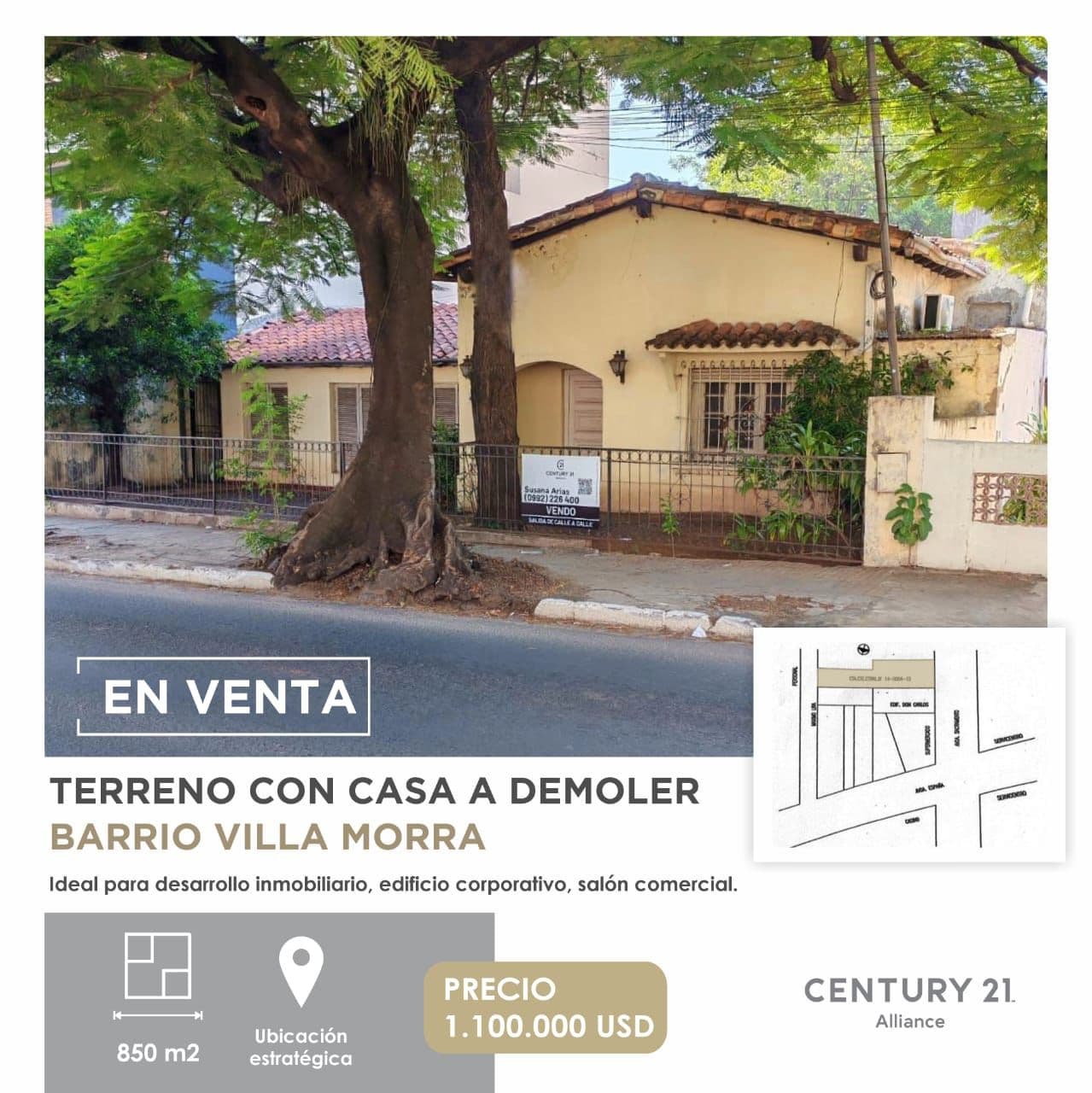 Terreno De 850 M2 Con Casa A Remodelar O Demoler En Villa Morra, Asuncion, foto 2