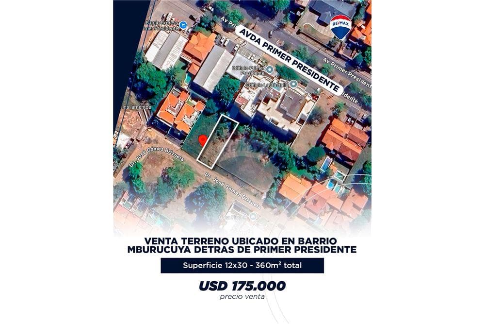 EN VENTA – Terreno en Barrio Mburucuyá !!