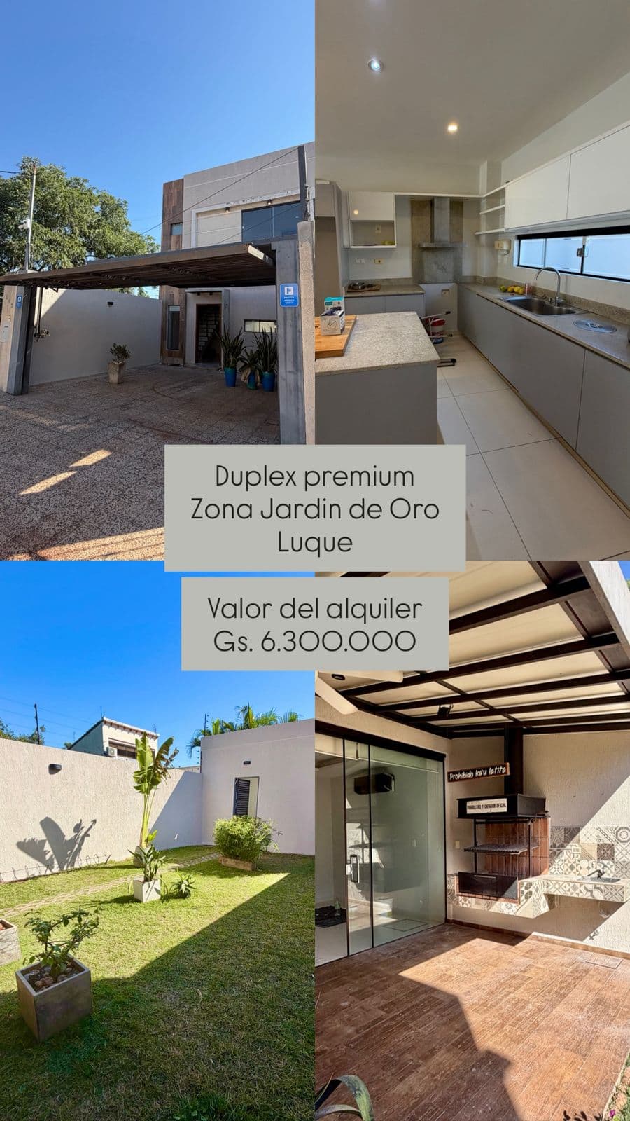 Alquilo amplio duplex en jardin de oro Luque