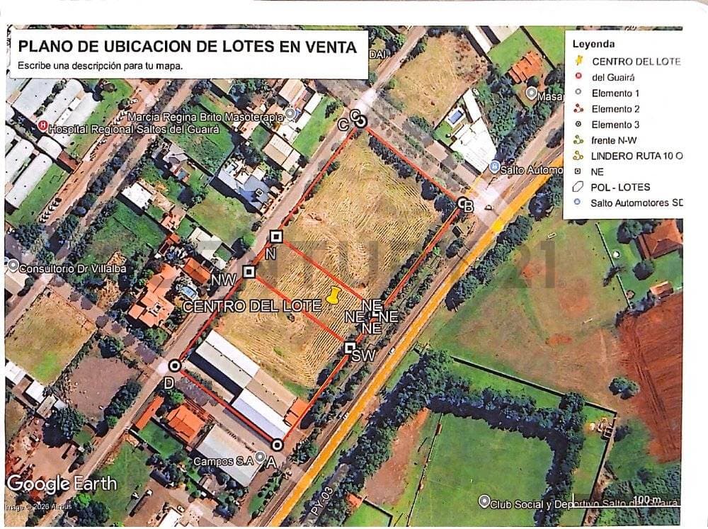 Terreno sobre ruta internacional en salto del guaira, foto 1