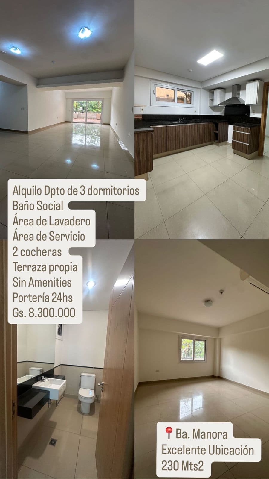 Alquilo departamento de 3 habitaciones, zona colegio asa