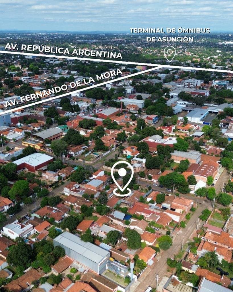 Amplio terreno con construccion en lambare limite con asuncion