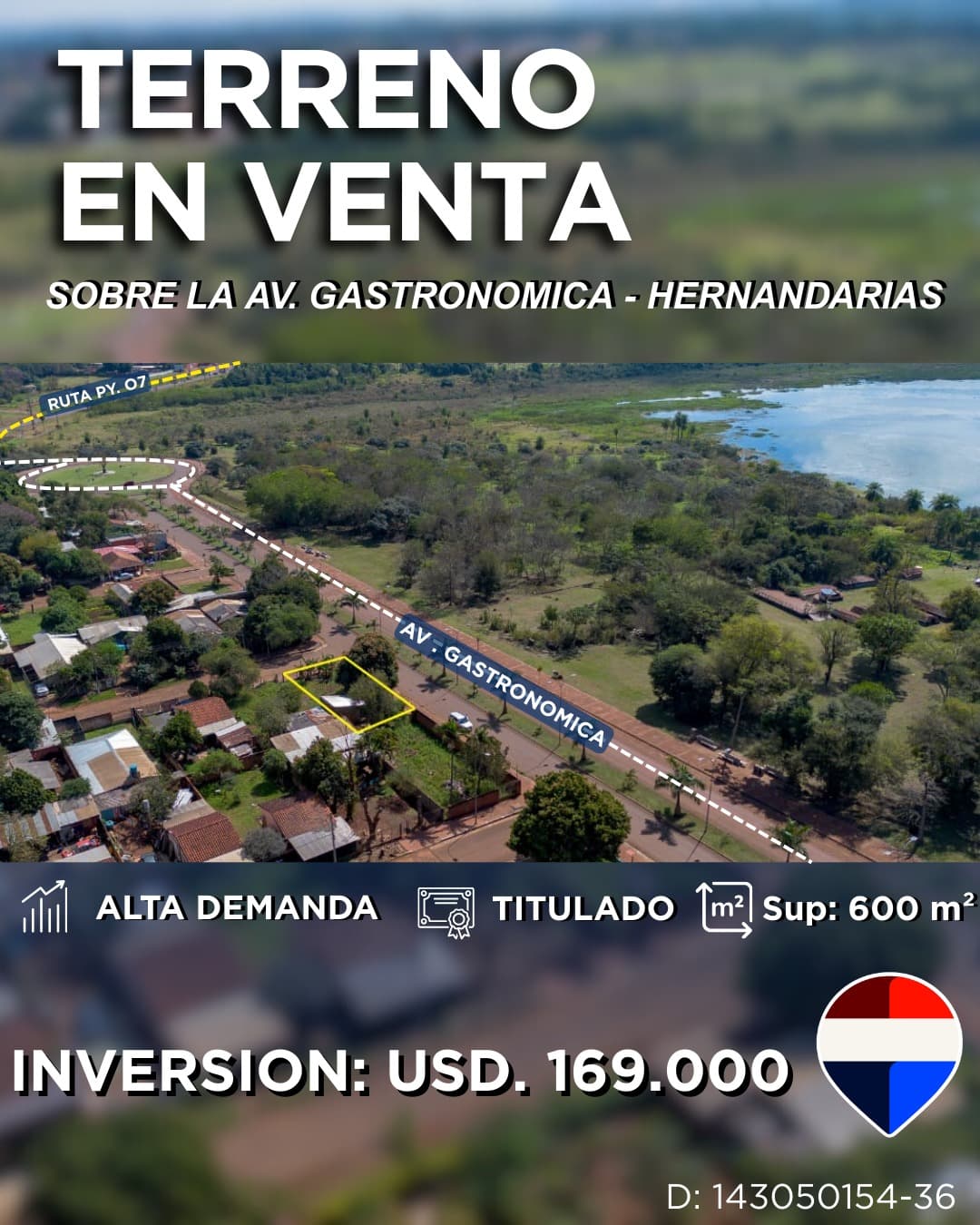 Vendo amplio terreno en hernandarias