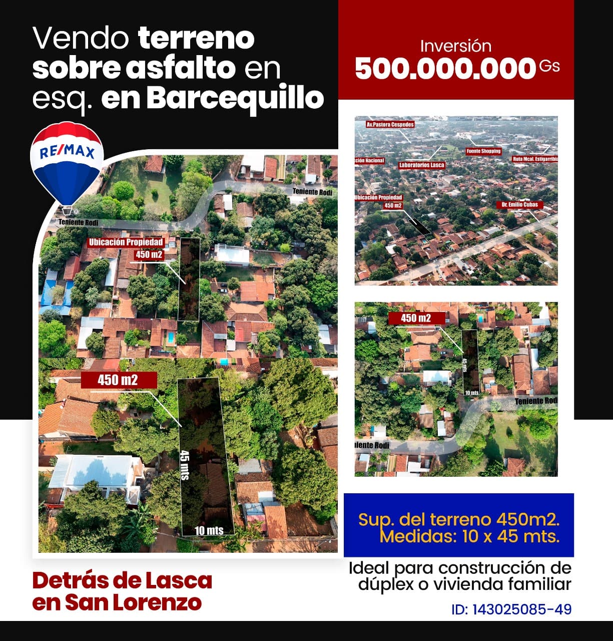 Terreno venta barcequillo detras de lab.lasca