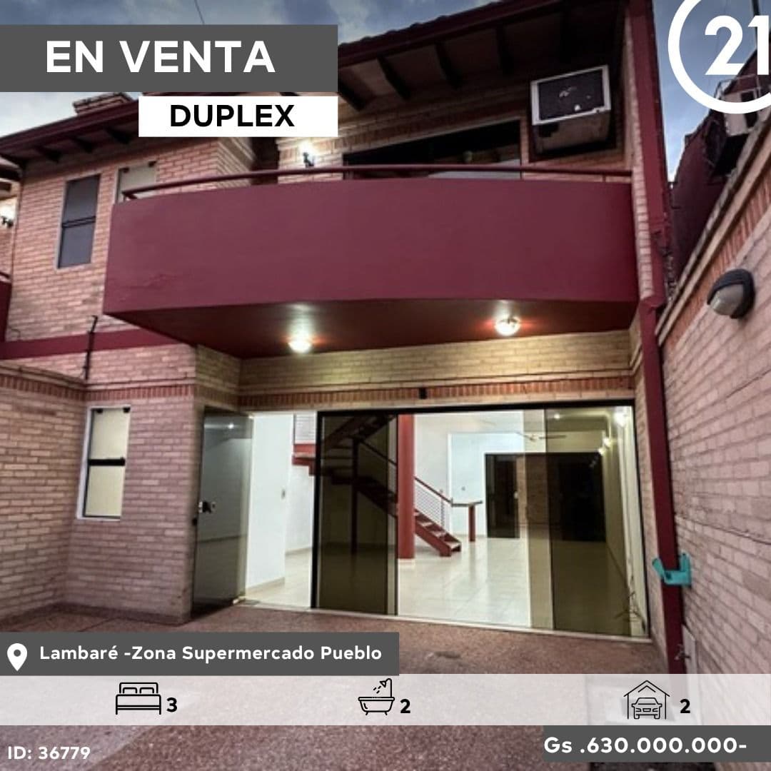 Vendo Duplex en Lambaré Zona Unicanal