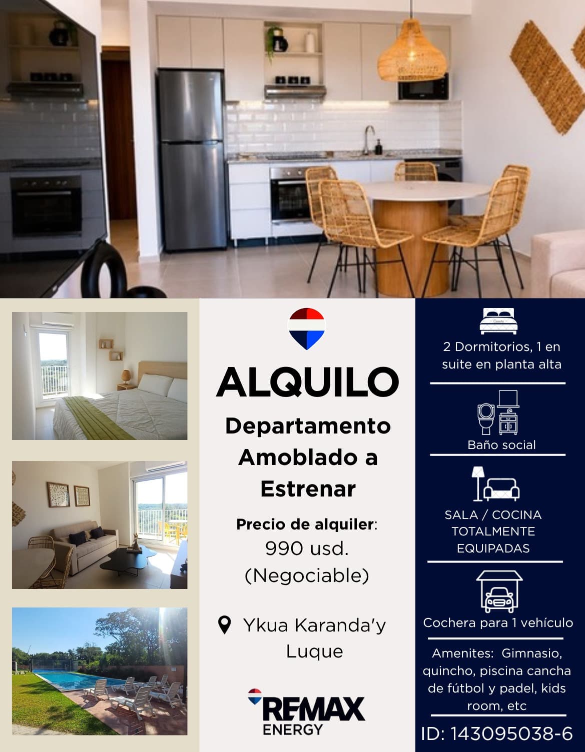 Alquilo Depto Amoblado en Luque