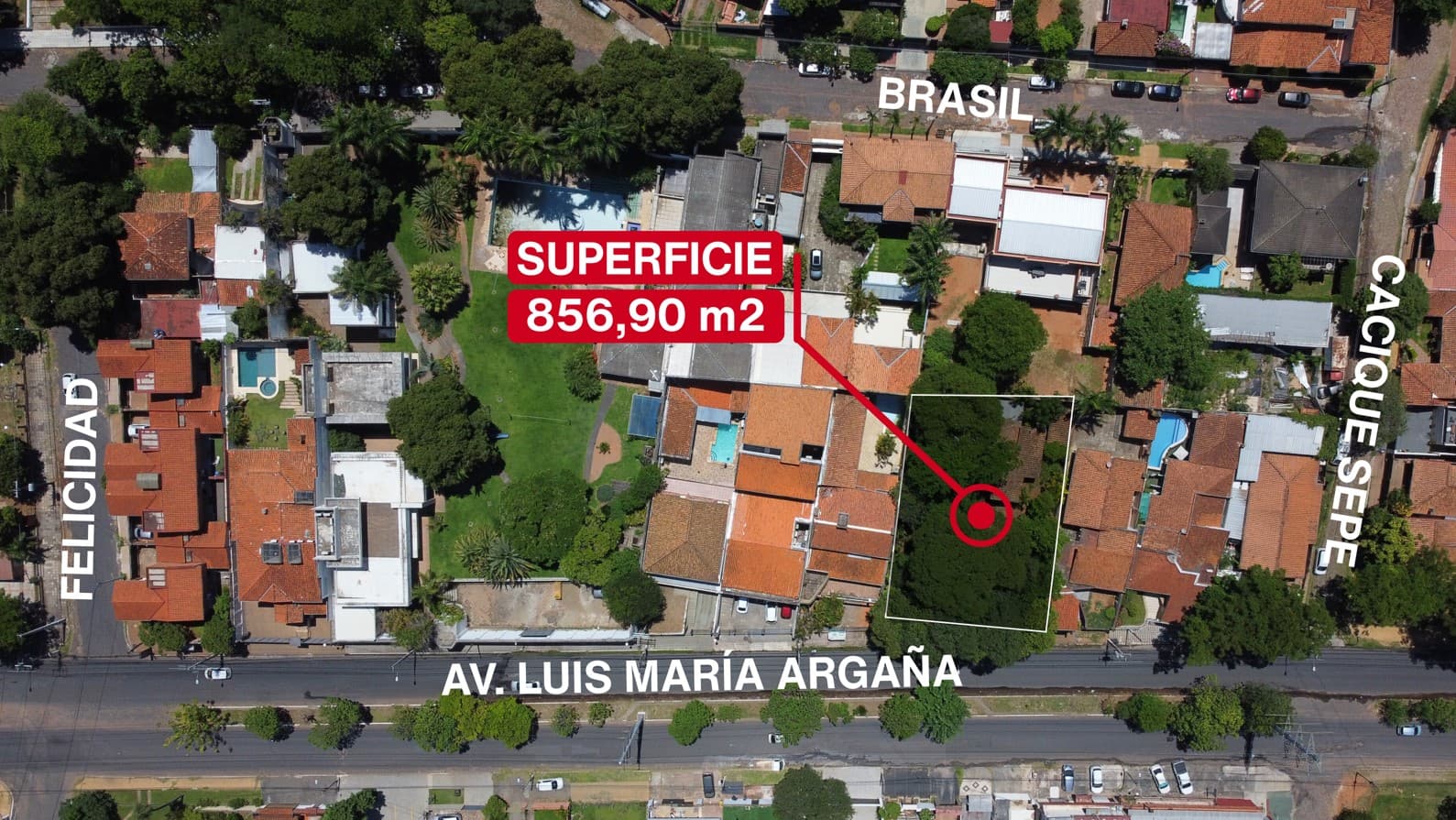 Terreno 856,90 m² sobre Avda. Luis María Argaña, foto 3