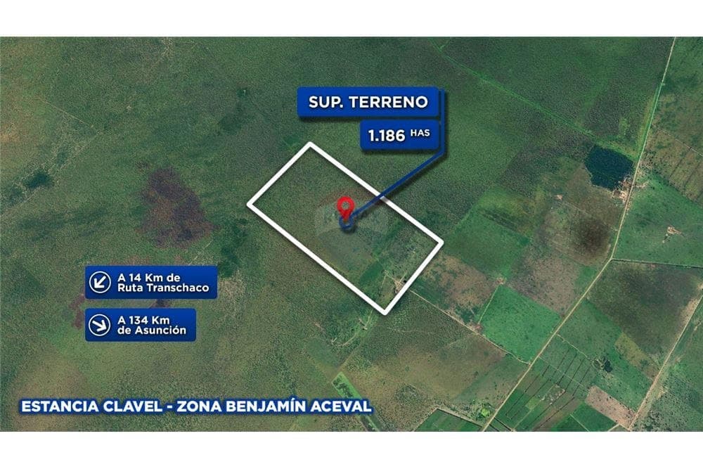 Vendo estancia en benjamin aceval a pasos de asuncion