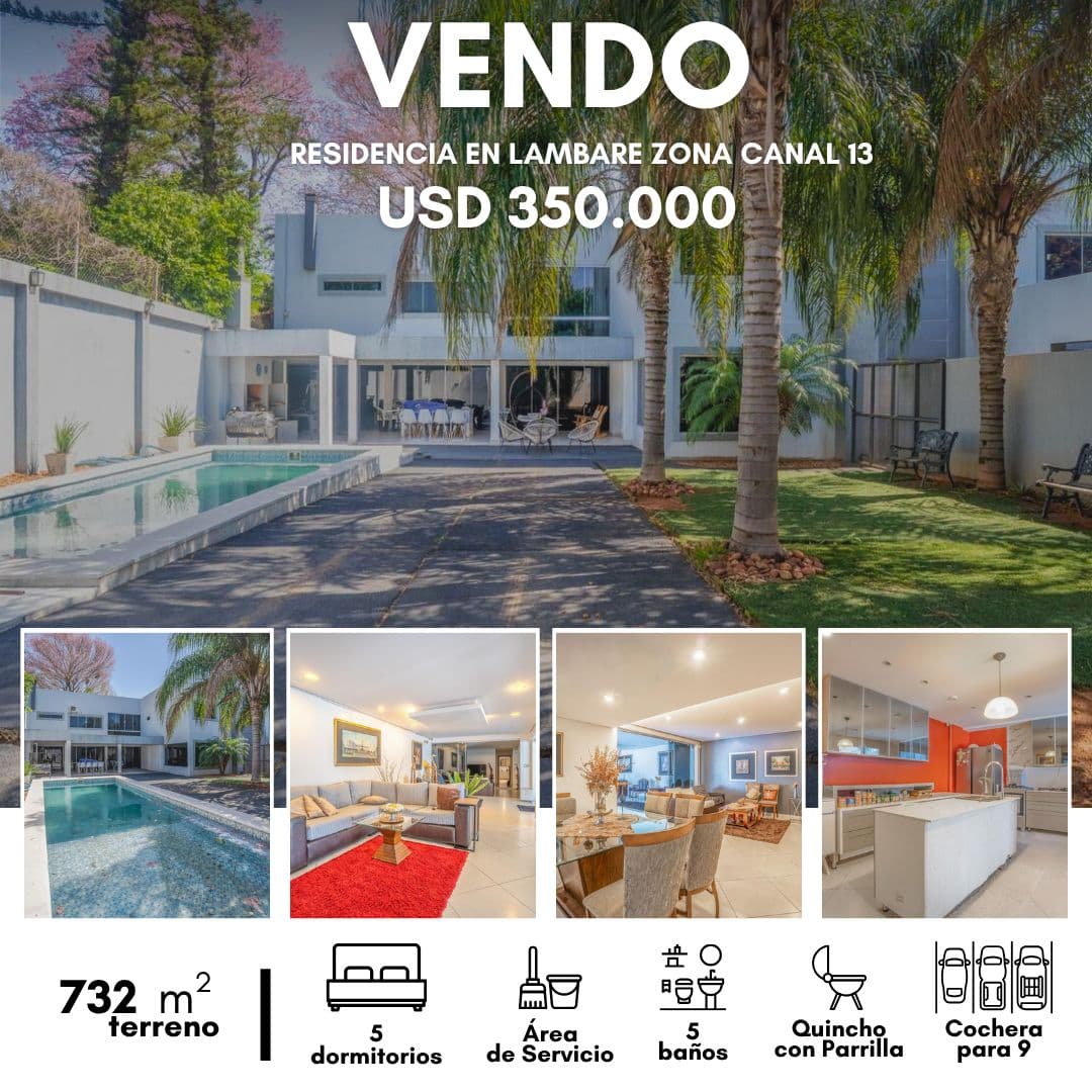 Residencia moderna y exclusiva en venta – Lambaré