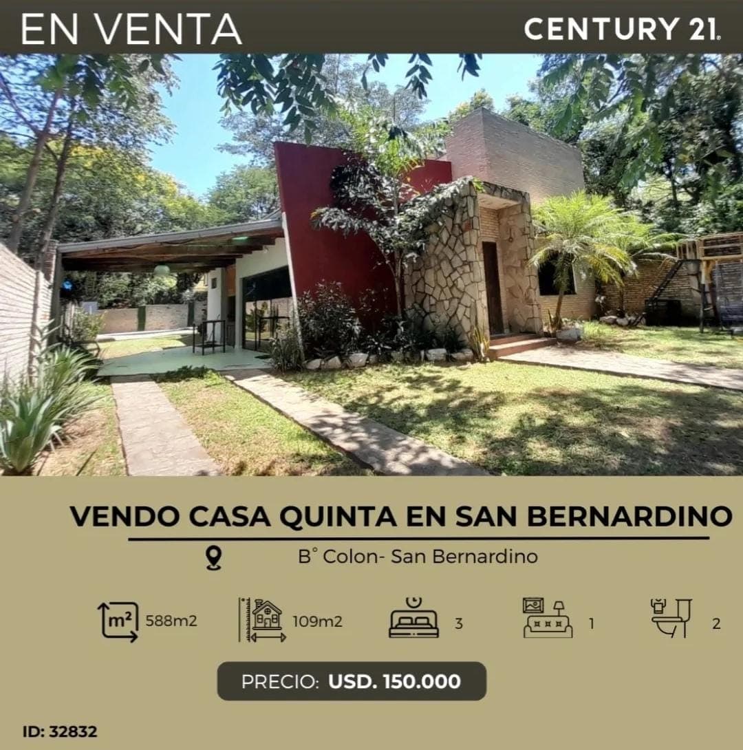 Vendo Hermosa Casa Quinta en San Bernardino!