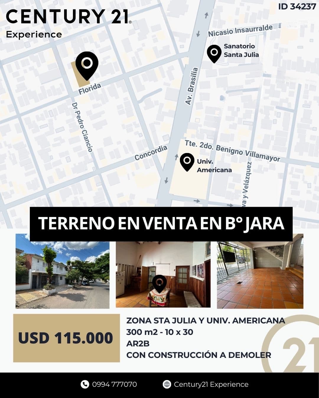 Excelente oportunidad de inversión terreno en Barrio Jara