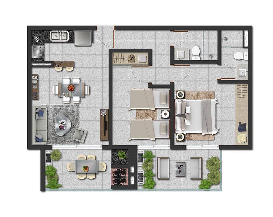 En venta departamento de 2 habitacíones edificio manantiales iturbe — foto 3