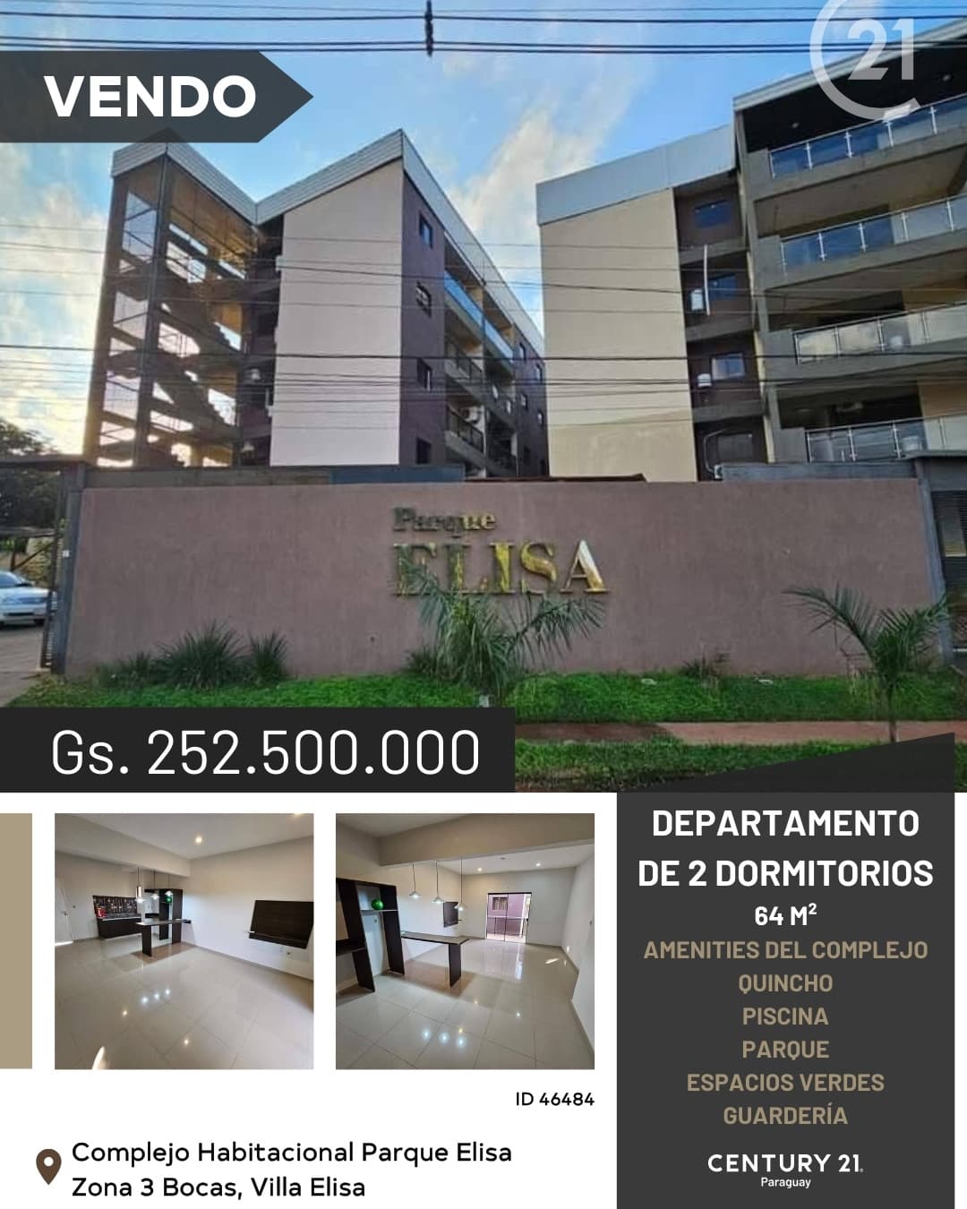 ????✨ ¡Departamento en venta en Complejo Parque Elisa – Villa Elisa! ✨????