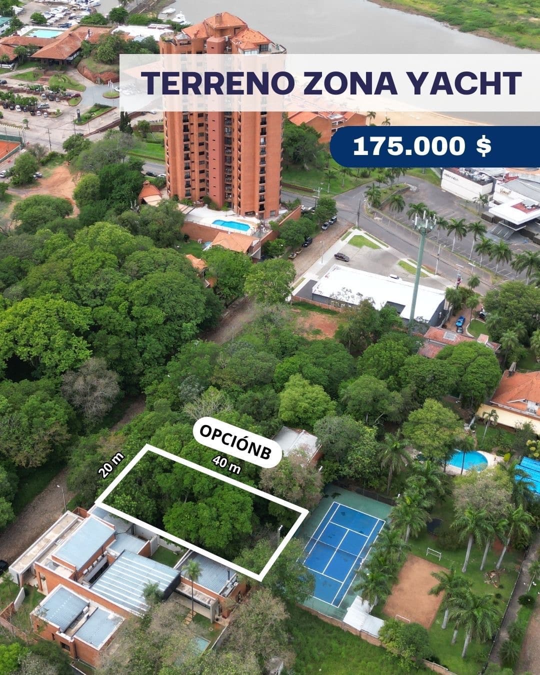 En venta hermoso terreno en lambare zona avenida del yacht
