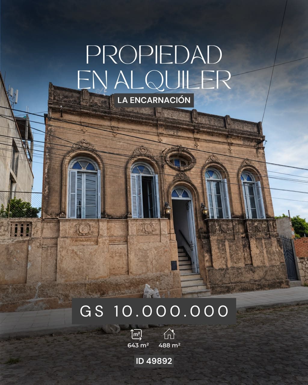 Propiedad de estilo colonial en alquiler