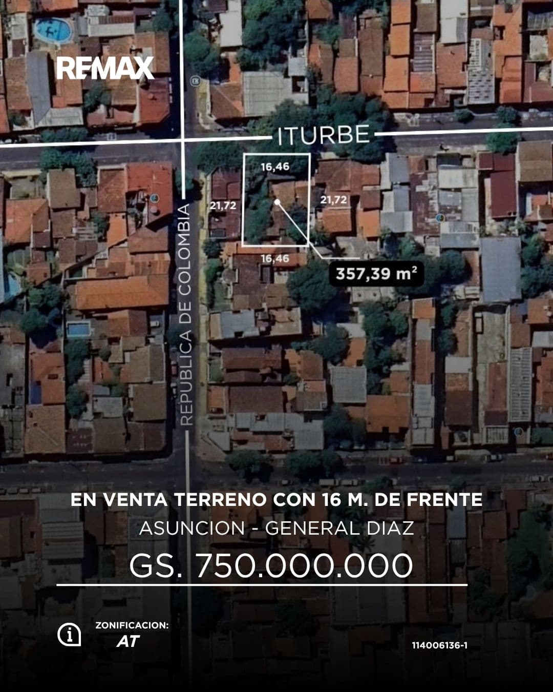 Vendo 2Terrenos Contiguos de 357m² en Asunción/Zona AT