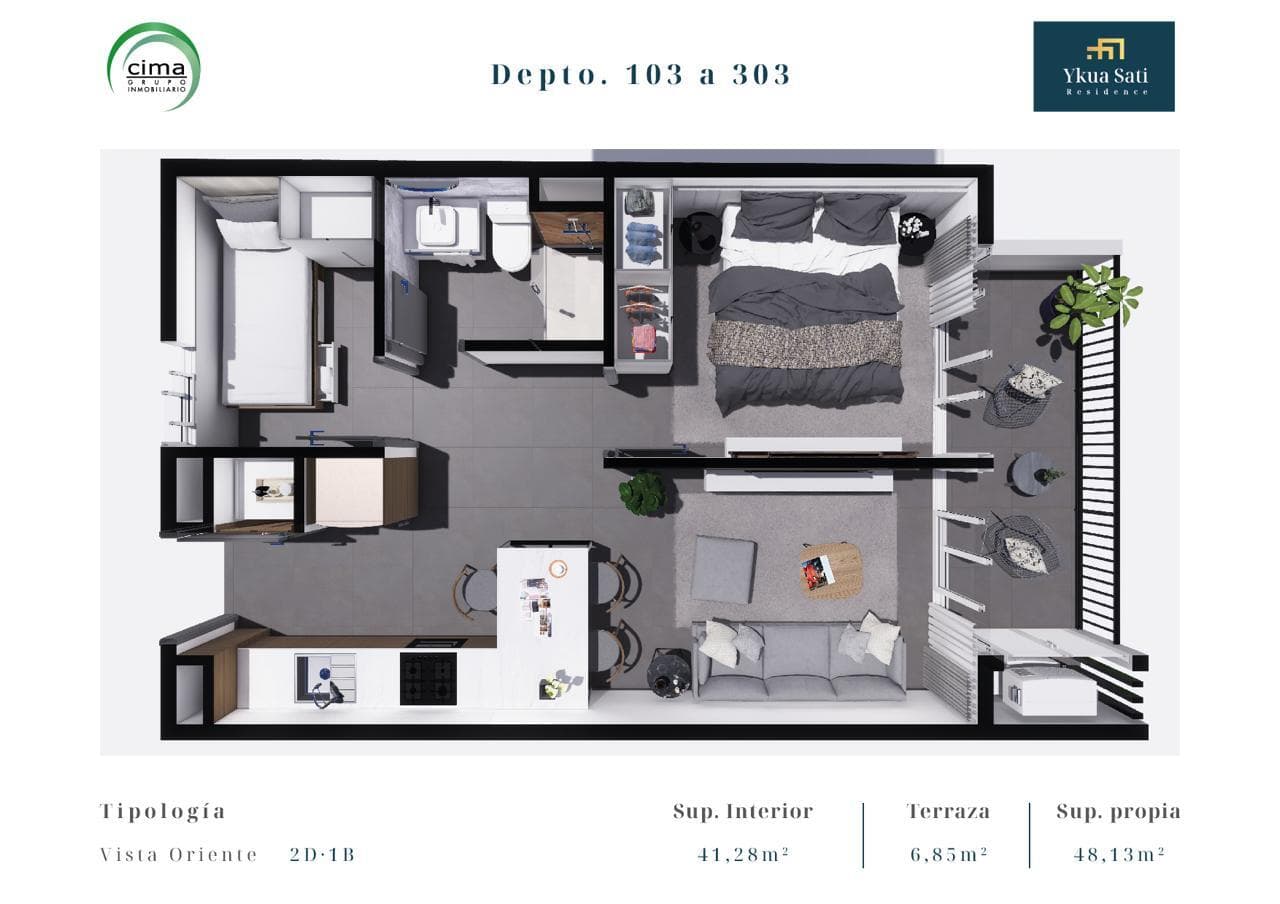 Venta de departamento zona del eje corporativo de Asuncion