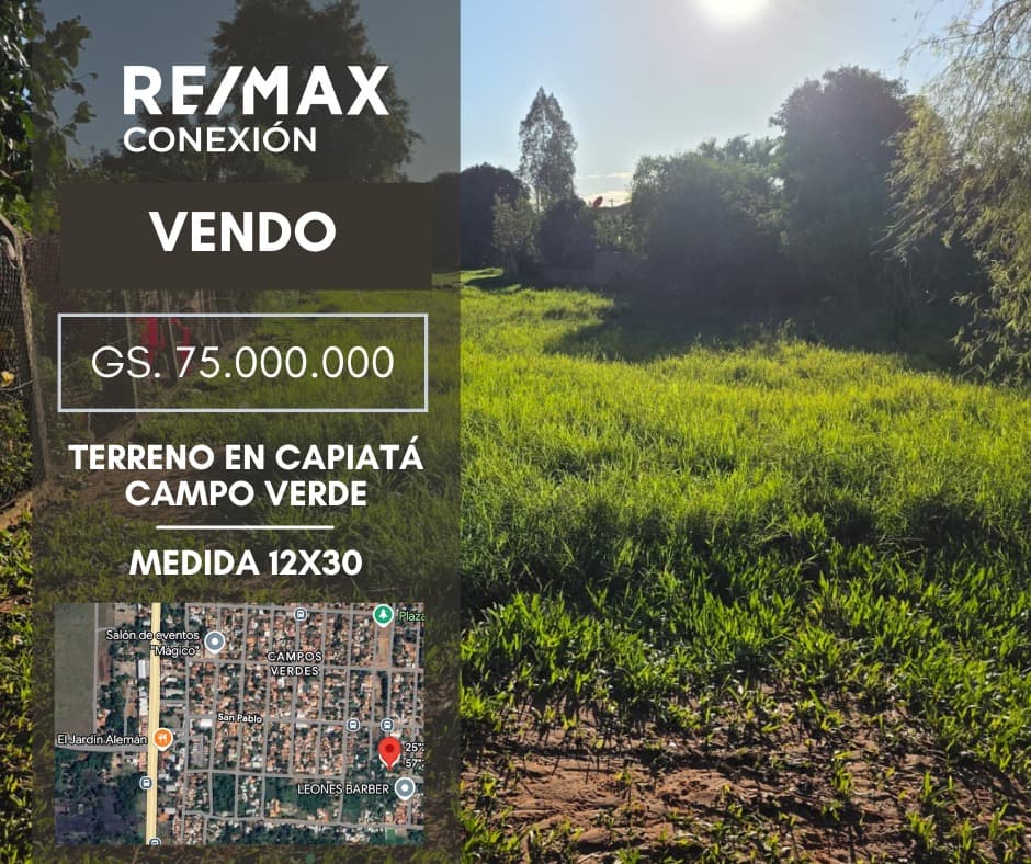 Vendo terreno en capiata