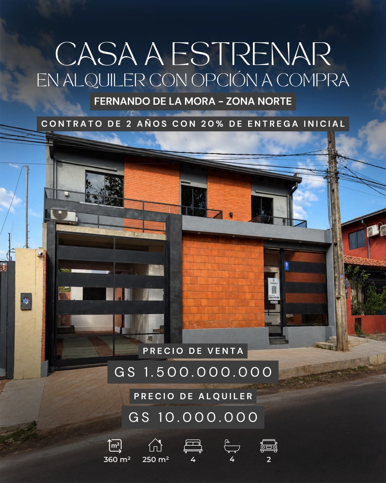 *alquiler o venta - hermosa casa a estrenar en fdo de la mora – zona norte*, foto 2