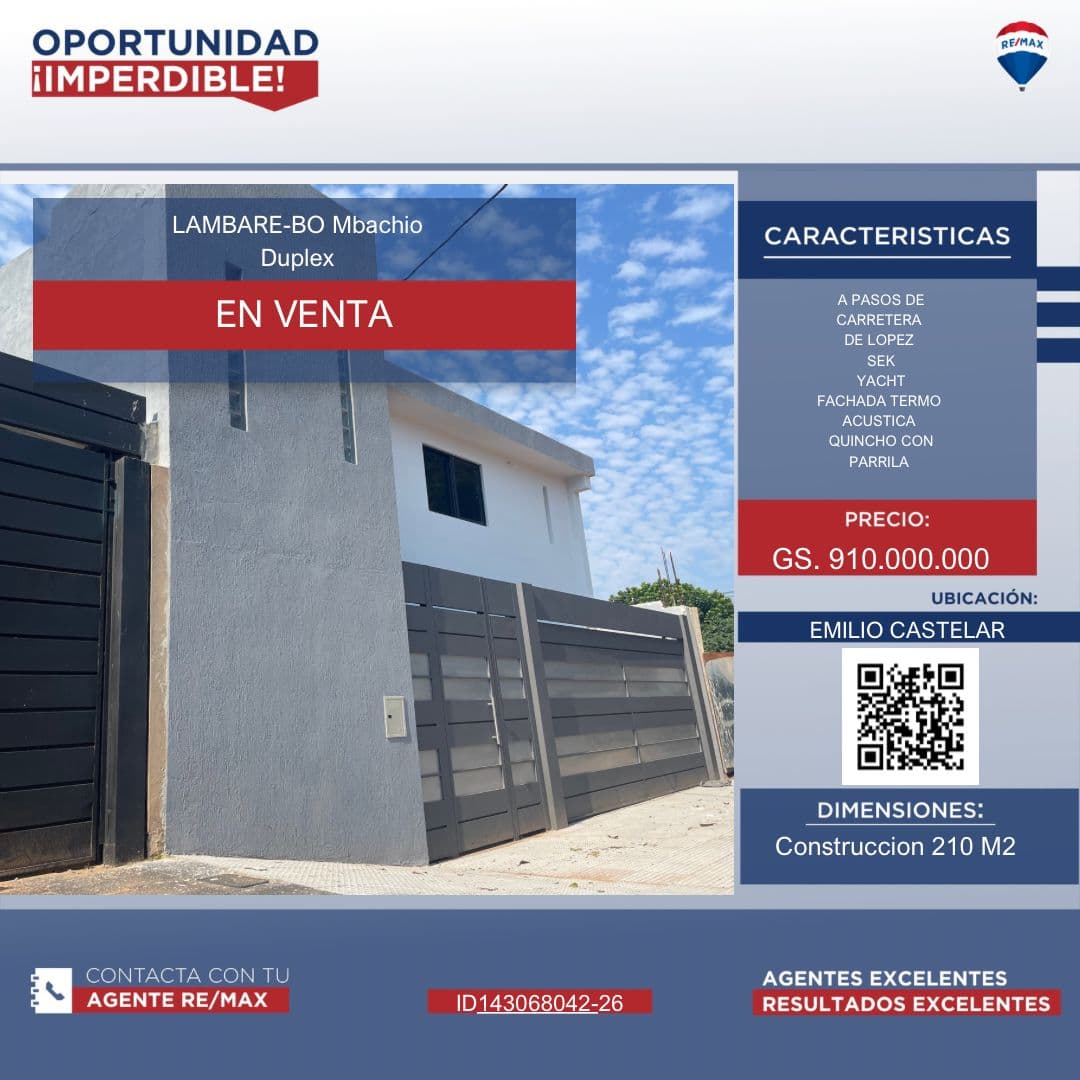 Duplex venta zona colegio sek. Lambare, foto 1