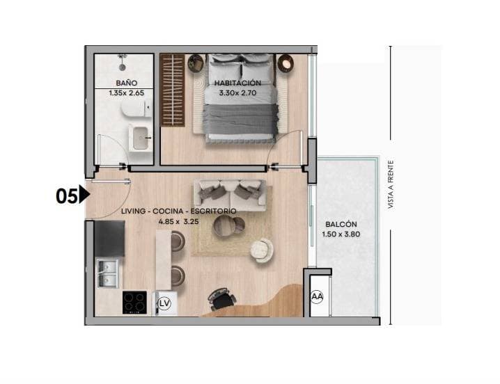Departamento en pozo en Recoleta, foto 3