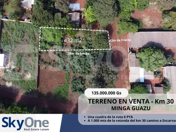 Terreno en km 30 barrio santa clara minga guazu, foto 1
