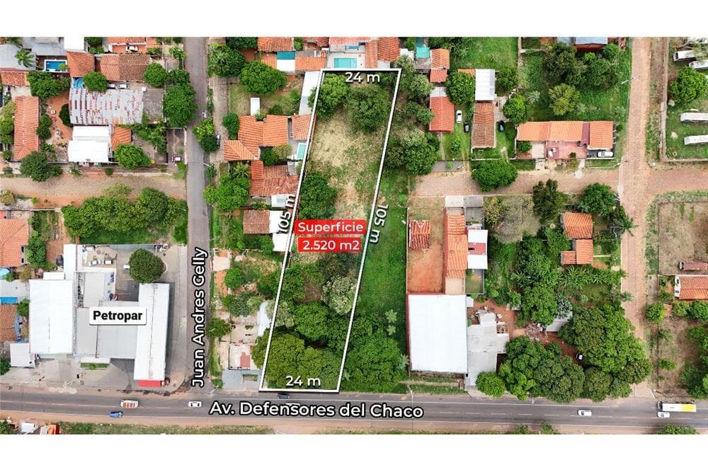 Vendo terreno en Lambaré sobre av. Defensores del chaco