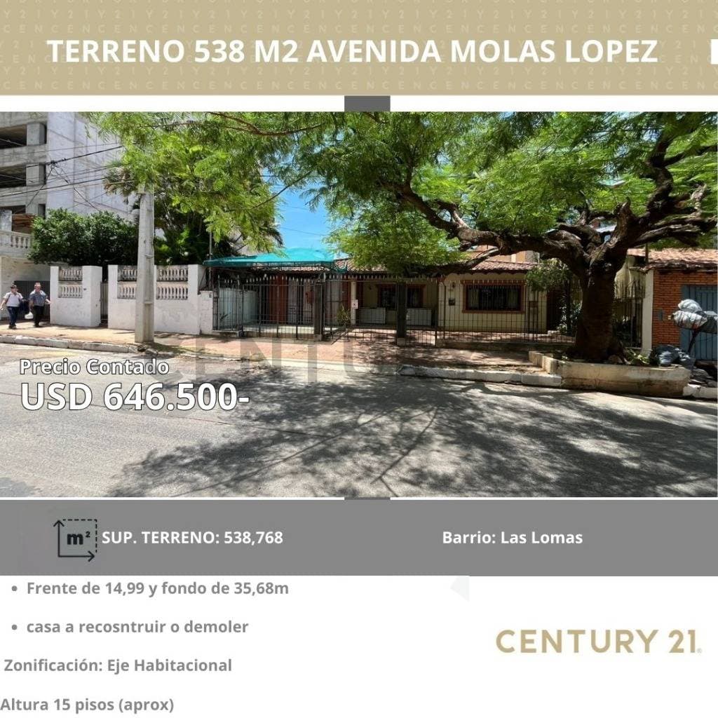 Terreno sobre molas lopez