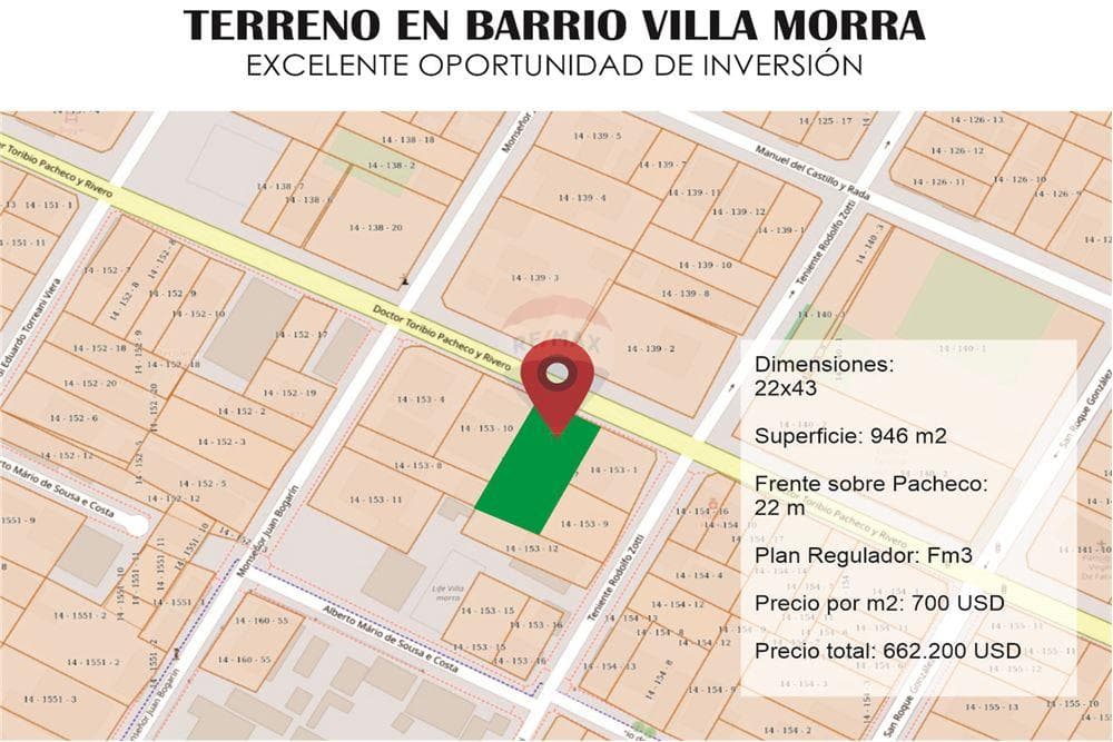Vendo terreno en Villa Morra