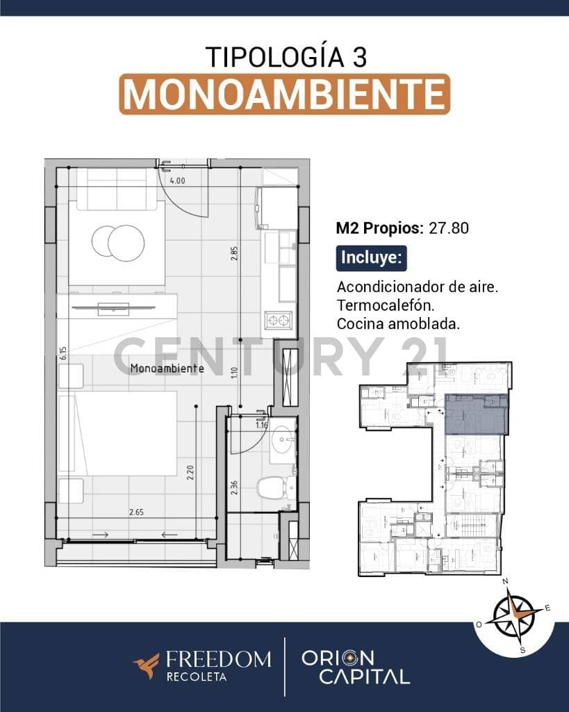 En venta monoambiente en Recoleta, foto 4