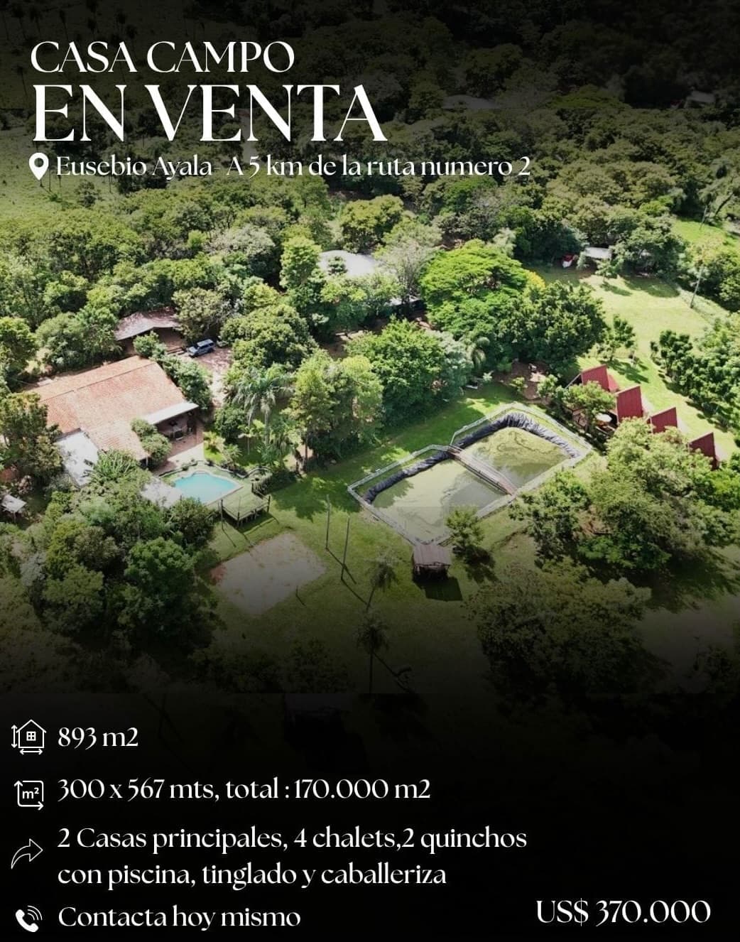 Propiedad en eusebio ayala - 17 hectareas, foto 1