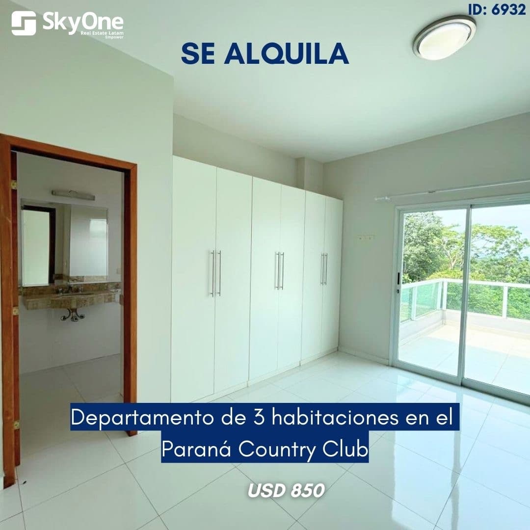 Alquilo departamento en el parana country club