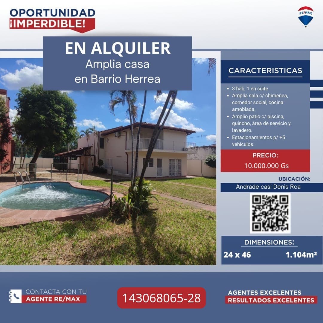 Casa alquiler barrio Herrera