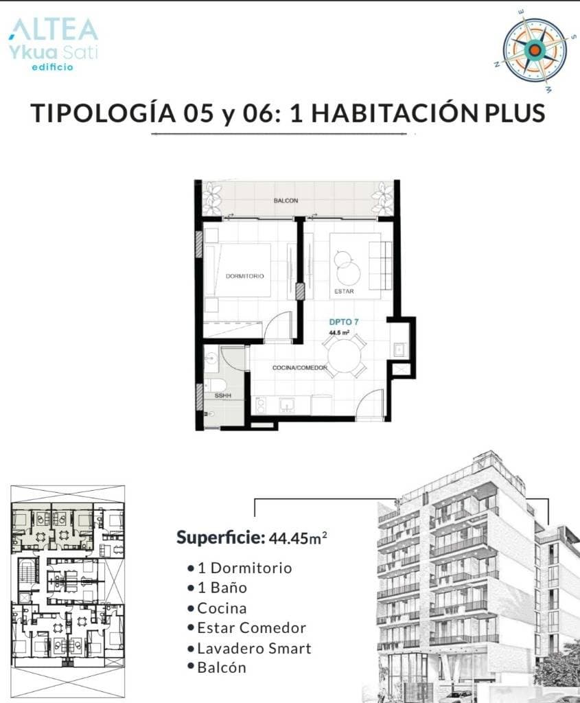 Departamento en pozo en ycua sati 1 dormt. Plus, foto 2