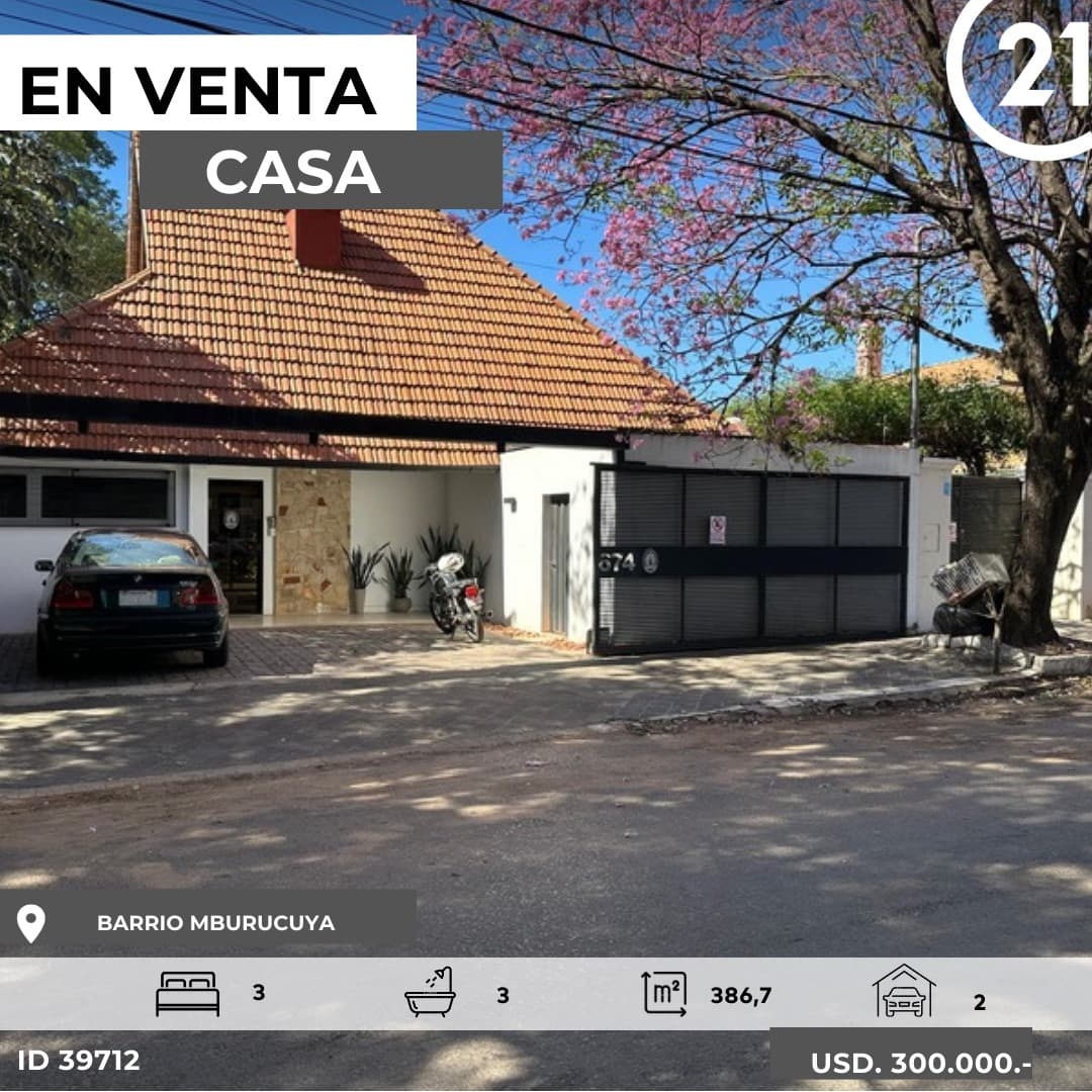 Vendo casa en barrio mburucuya