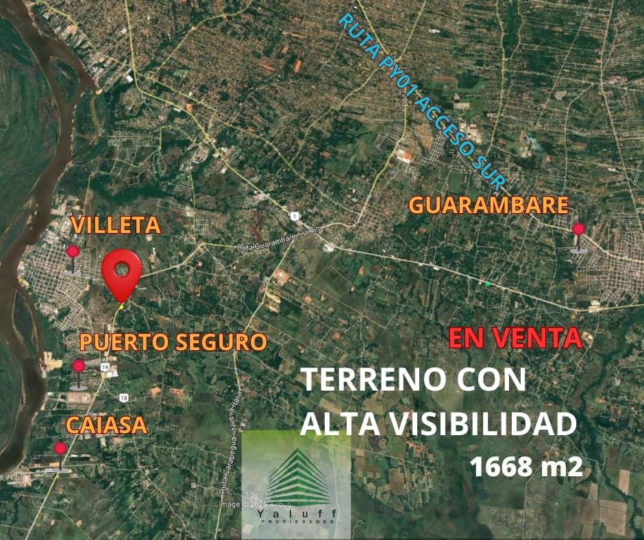 Terreno con alta visibilidad sobre asfalto zona puerto seguro en villeta, foto 1