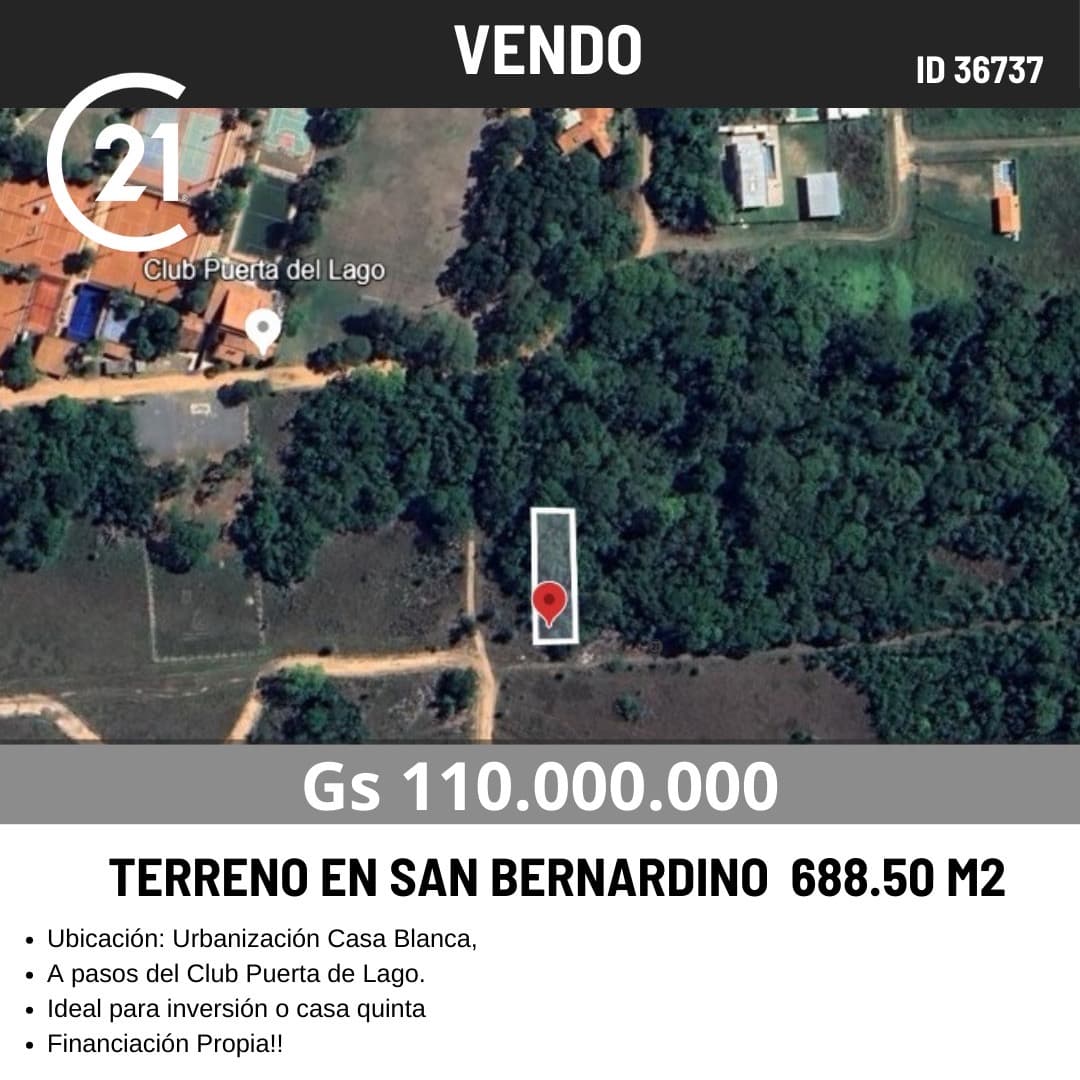 Vendo terreno en San Bernardino