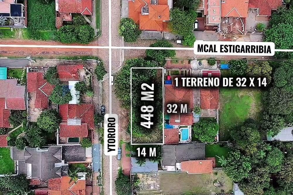 Terreno de 448 m2 en esquina - lambare