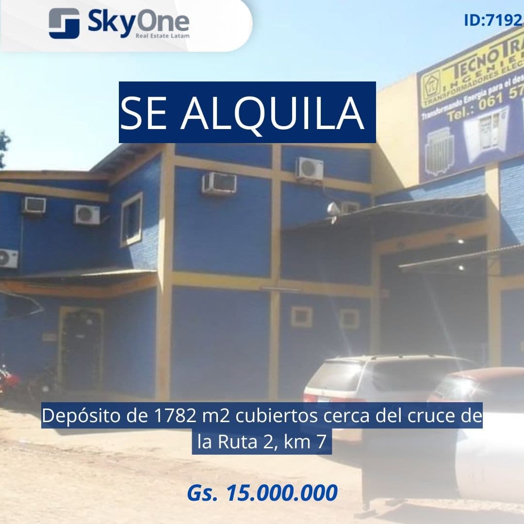 Alquilo depósito de 1782 m2 cubiertos