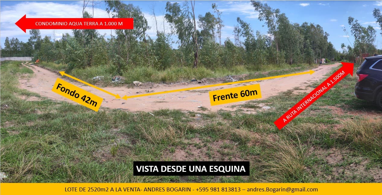 Hermoso Lote 2520m2 Con 2 Esquinas — foto 3