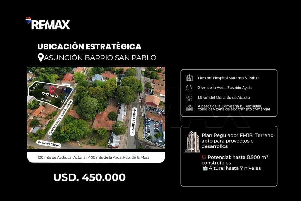 Terreno en San Pablo para desarrollo 1.787 m², foto 2