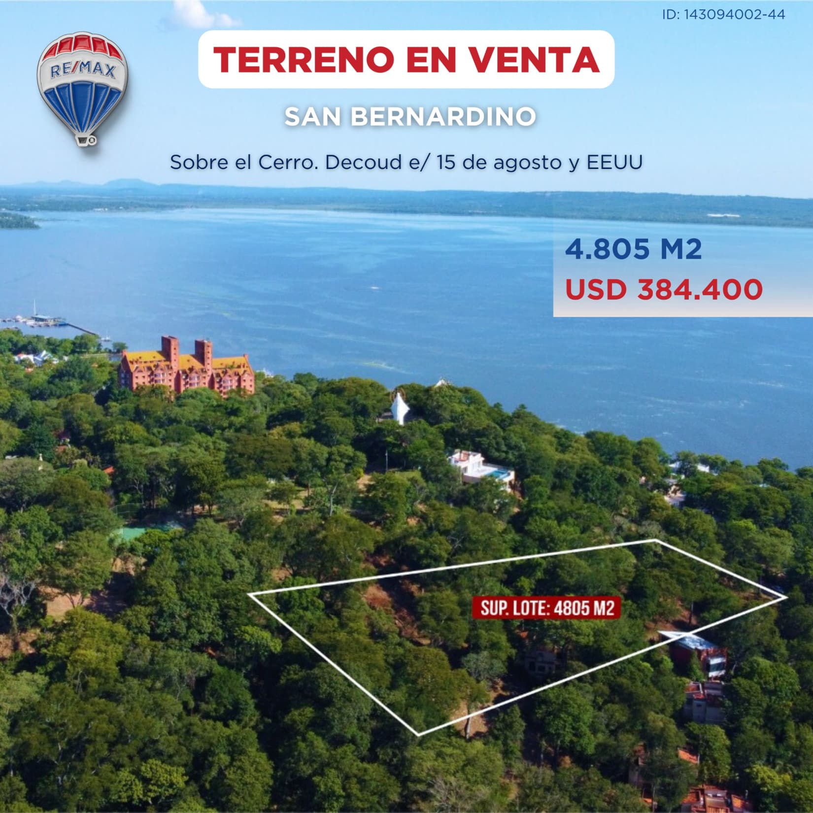 Vendo Terreno en San Bernardino