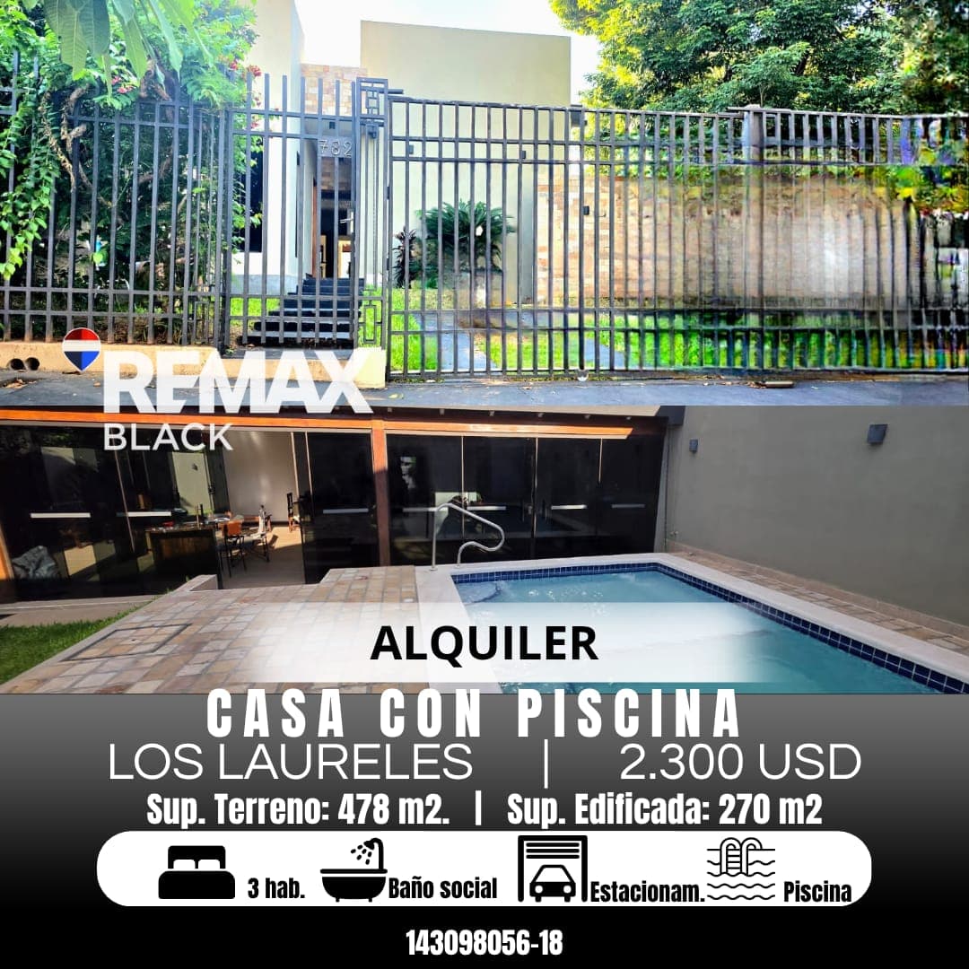 Casa en alquiler – Barrio Los Laureles