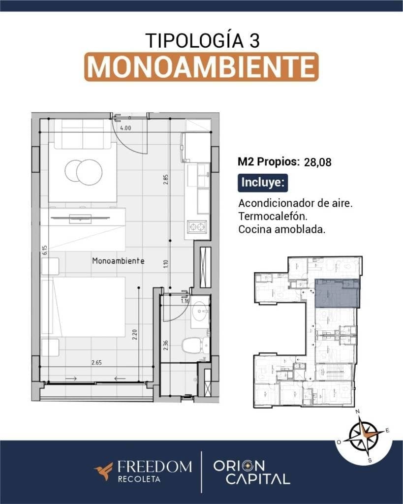 Departamento terminado en edificio freedom freedom Recoleta, foto 4