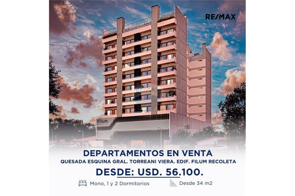 1 Dormitorio PLUS (48 m²) en Edificio FILUM Recoleta, Full Amenities, foto 2