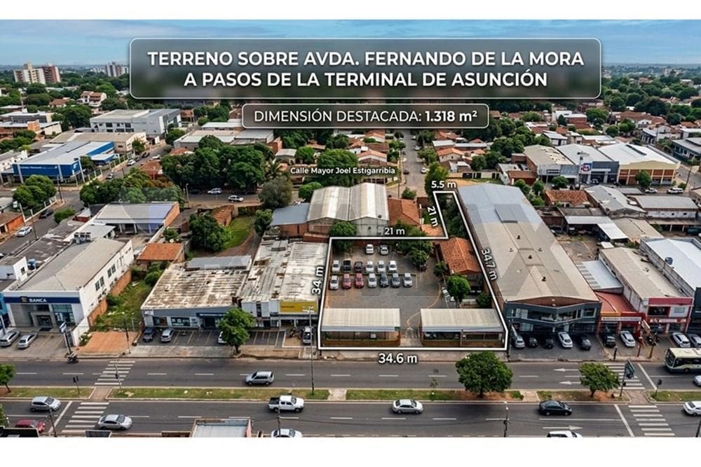 Terreno - Inversión- 1300m2 - Terminal, Asunción, Paraguay