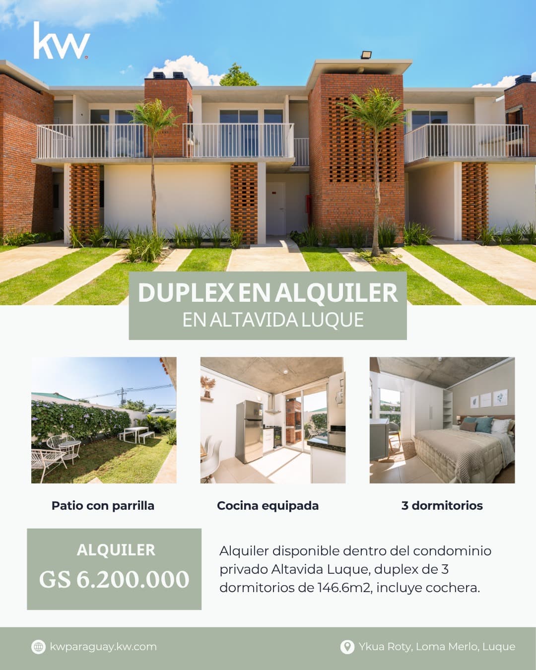 Alquilo Duplex De 3 Dorm En Condominio Altavida