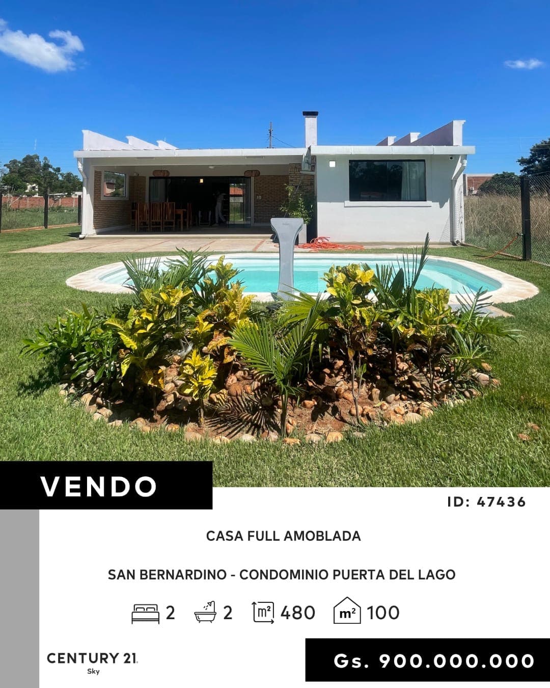 Casa en venta en San Bernardino - condominio puerta del lago full amoblada
