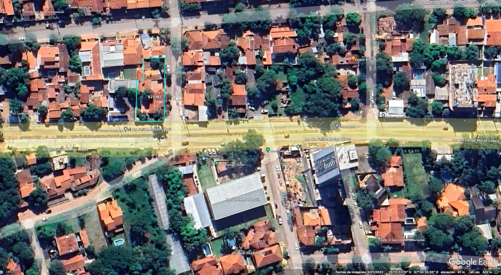 Vendo Terreno sobre la Avenida Molas Lopez. COD 006