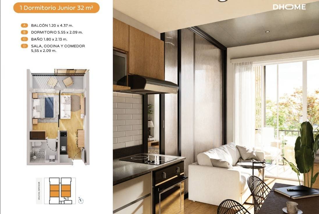 Último departamento disponible – dhome cruz del defensor, foto 4